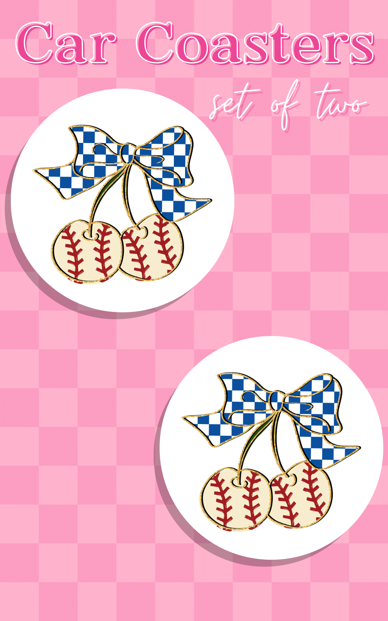 Base Ball Cherry CAR COASTER